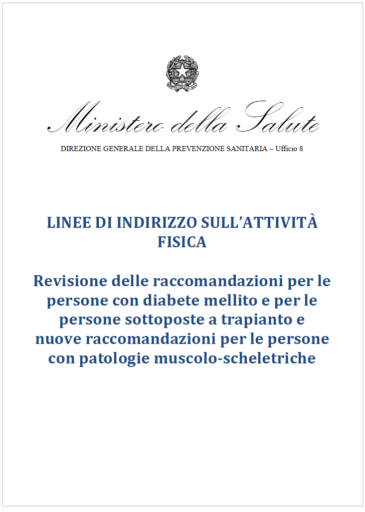 Linee di indirizzo sull’attività fisica / M. Salute 2024