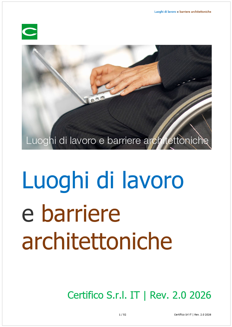 Luoghi di lavoro e barriere architettoniche Luoghi di lavoro e barriere architettoniche