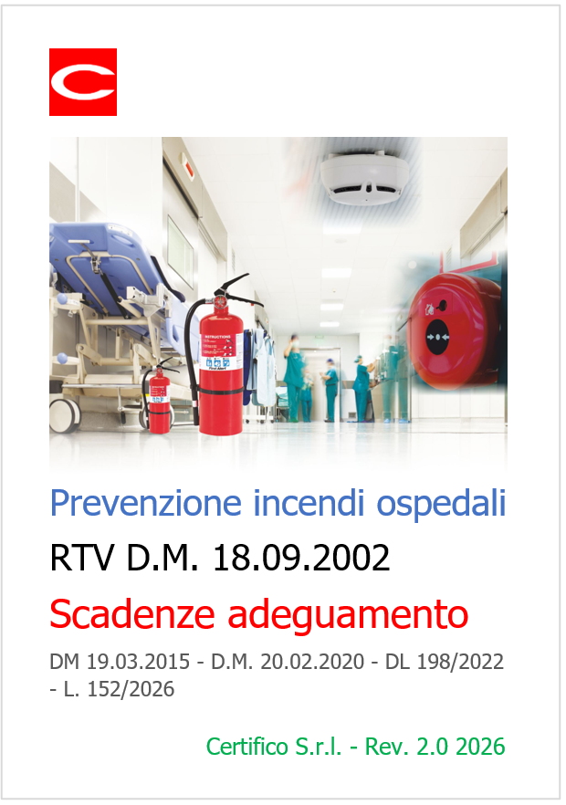 Prevenzione incendi ospedali | Scadenze adeguamento / Rev. 2.0 Agosoto 2026