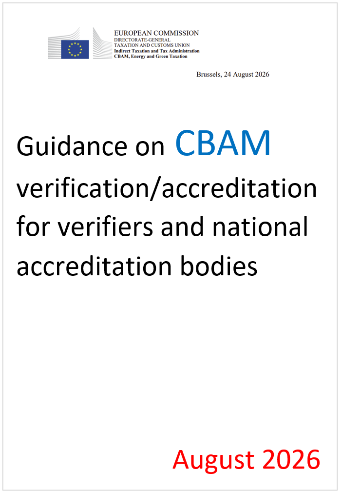 Guidance on CBAM verification and accreditation for verifiers and National Accreditation Bodies