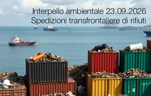 Interpello ambientale 23.09.2026 / Spedizioni transfrontaliere di rifiuti