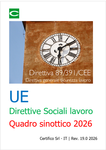 Diritto dell'Unione Europea in materia di sicurezza: Direttive Sociali Diritto dell'Unione Europea in materia di sicurezza: Direttive Sociali