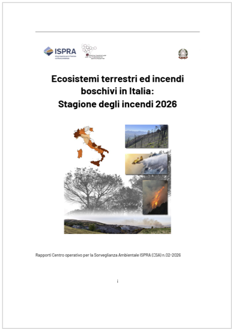 Ecosistemi terrestri ed incendi boschivi in Italia: Stagione degli incendi 2026