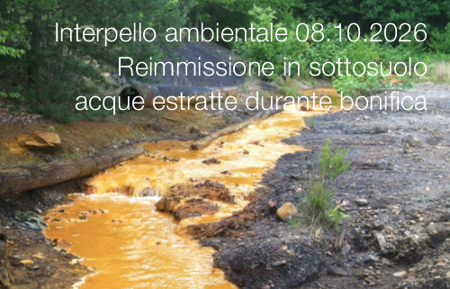 Interpello ambientale 08.10.2026 / Reimmissione in sottosuolo acque estratte durante bonifica