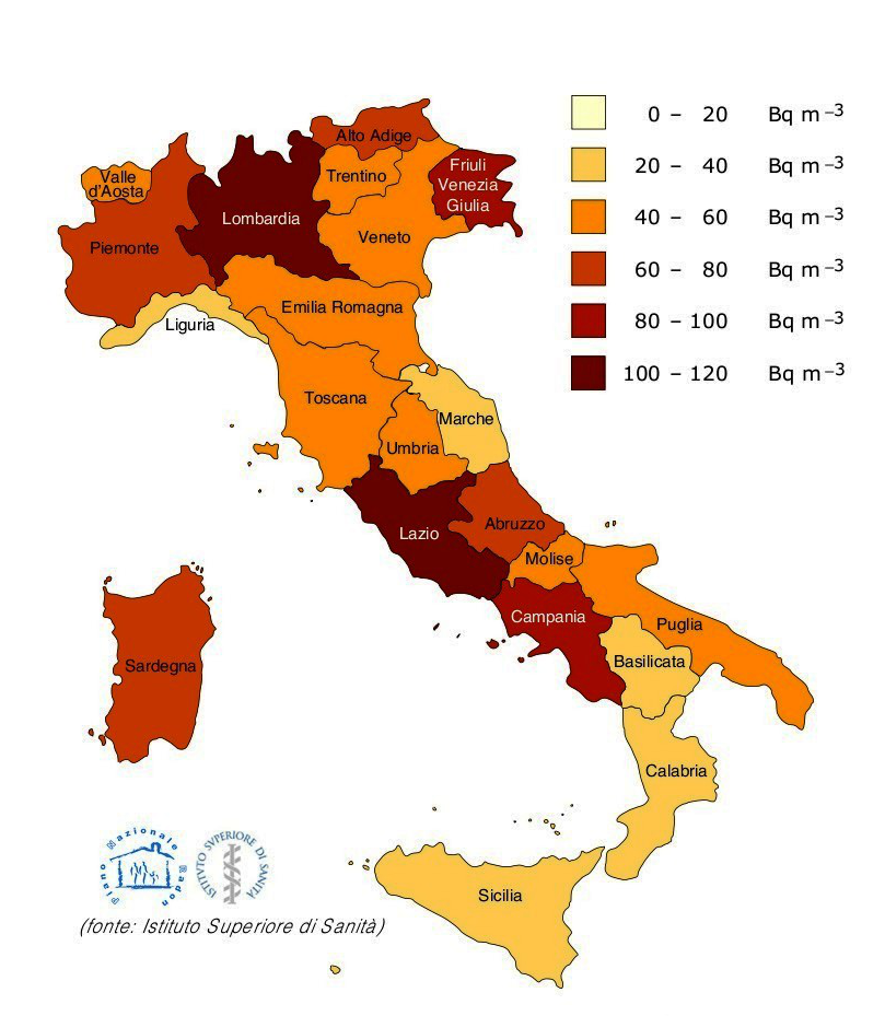 Italia RadonMapISS