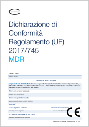 Cover dichiarazione conformita MDR