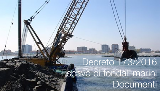 Decreto 173 2016 escavo di fondali marini