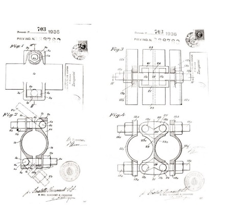 Figura 1   Sistema tubo giunto di Ferdinando Innocenti