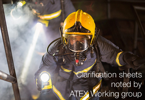 Clarification sheets noted by ATEX Working group