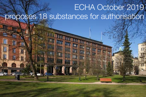 ECHA proposes 18 substances for authorisation