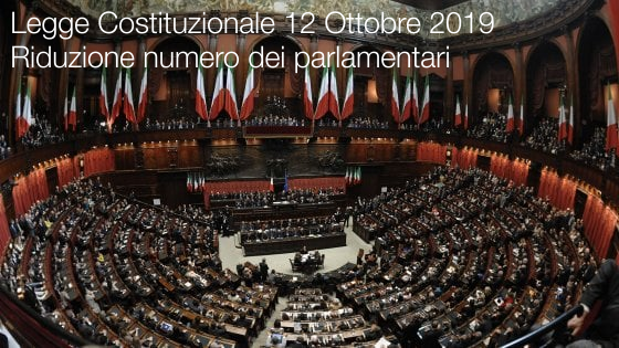 Legge costituzionale 12 ottobre 2019