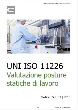 UNI ISO 11226 Valutazione delle posture statiche di lavoro