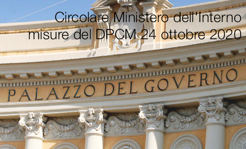 Circolare misure del DPCM 24 ottobre 2020