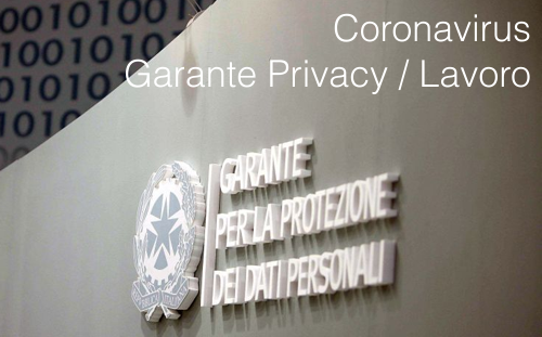 Coronavirus Garante Privacy   Lavoro