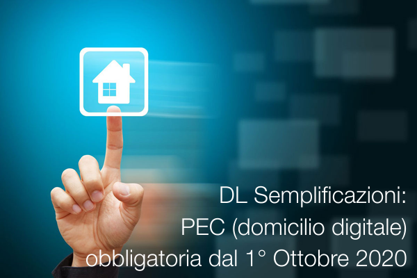 DL Semplificazioni   Domicilio digitale dal 1 ottobre 2020