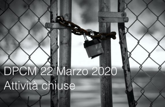DPCM 22 Marzo 2020 Attivit  chiuse