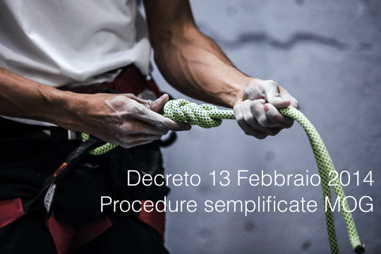 Decreto 13 Febbraio 2014 Procedure semplificate MOG