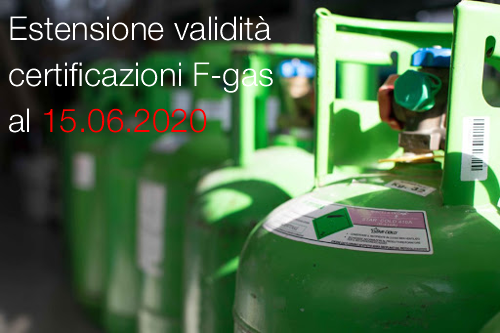 Estensione validit  certificazioni F gas