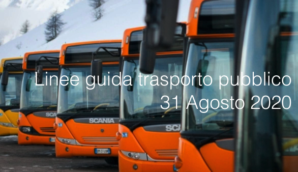 Linee guida trasporto pubblico 31 Agosto 2020