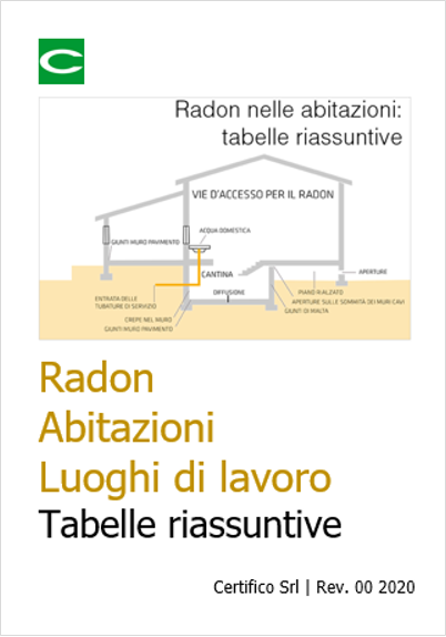 Radon abitazioni e luoghi di lavoro