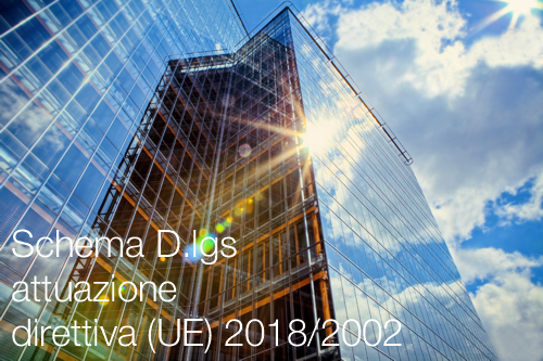 Schema D lgs attuazione direttiva UE 2018 2002