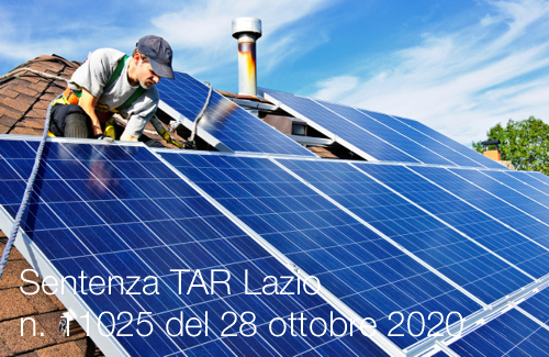 Sentenza TAR Lazio n  11025 del 28 ottobre 2020