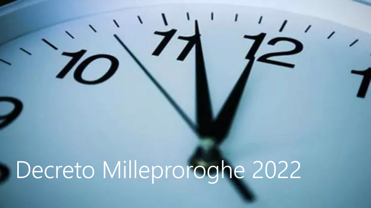 Decreto Milleproroghe 2022