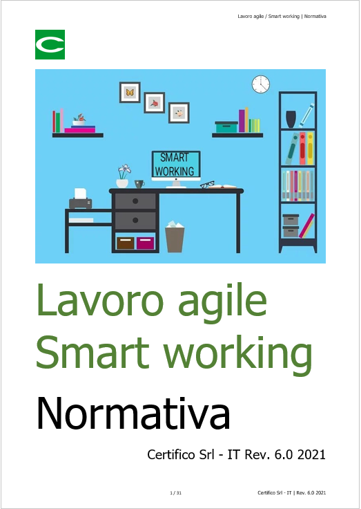 Lavoro agile Smart working   Normativa Rev  6 0 2021