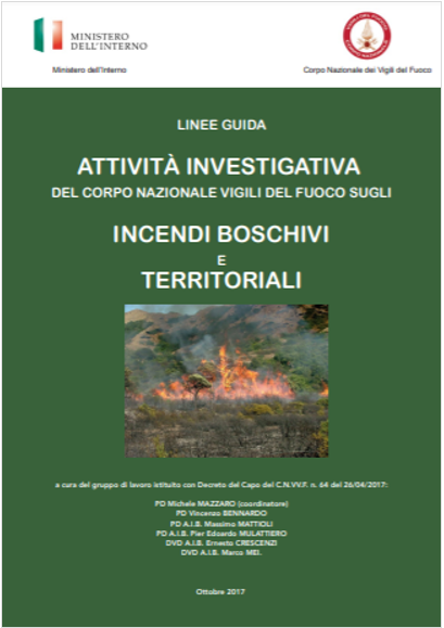 Linee guida attivit  investigativa incendi boschivi e territoriali VVF 2017