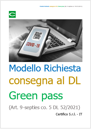 Modello richiesta consegna green pass DL