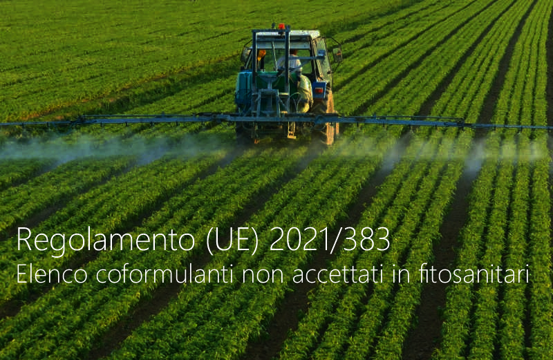 Regolamento  UE  2021 383 Elenco coformulanti non accettati in un prodotto fitosanitario