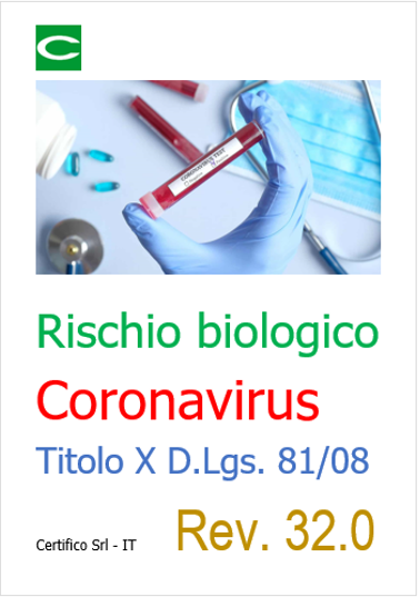 Rischio biologico Coronavirus Titolo X D Lgs  81 2008 Rev  32 2021