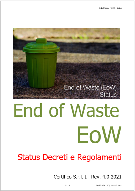 Status decreti e regolamenti EoW 4 0 2021
