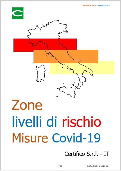 Zone livelli di rischio COVUD 19 Rev  12 2021