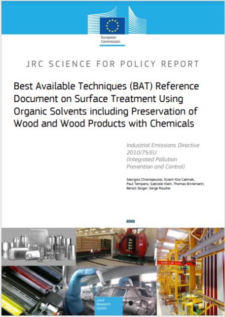 BREF surface treatment using organic solvents for wood with chemicals 2020