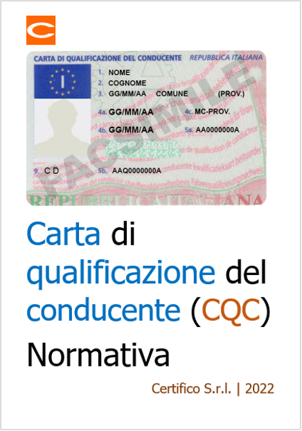 Carta di Qualificazione del Conducente  CQC    Normativa 2022