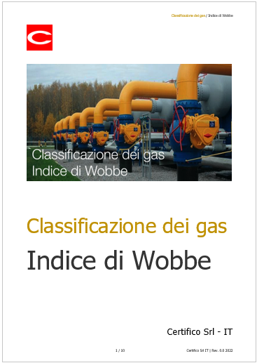 Classificazione dei gas Indice di Wobbe