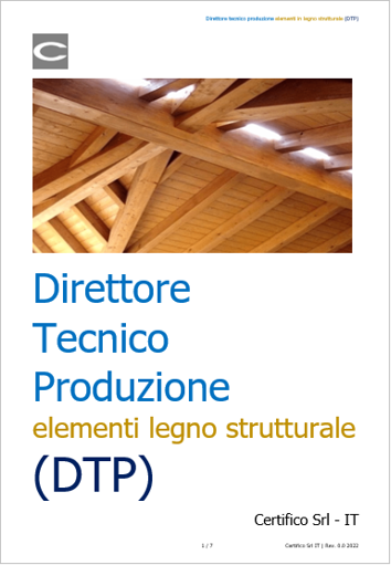 Direttore tecnico produzione di elementi in legno strutturale  DTP 