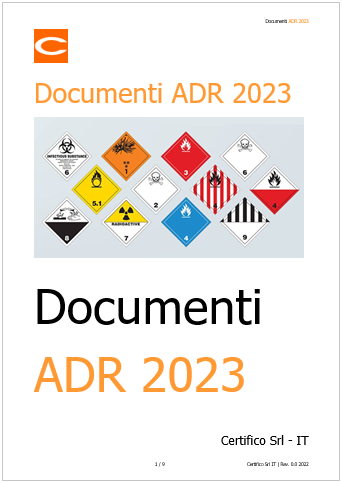 Documenti aggiornati ADR 2023