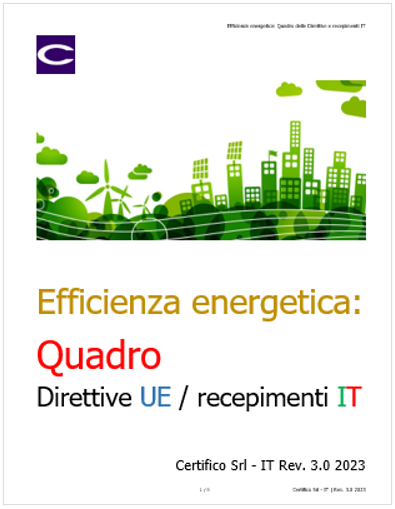 Efficienza energetica   Quadro normativo 2023