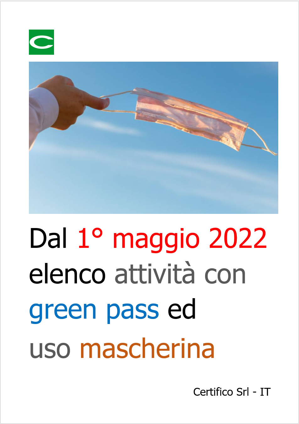 Elenco 01 05 2022   Attivit  green pass e mascherine