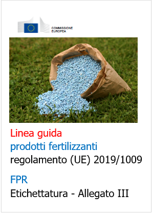 Linea guida etichettatura prodotti fertilizzanti regolamento  UE  2019 1009  FPR 