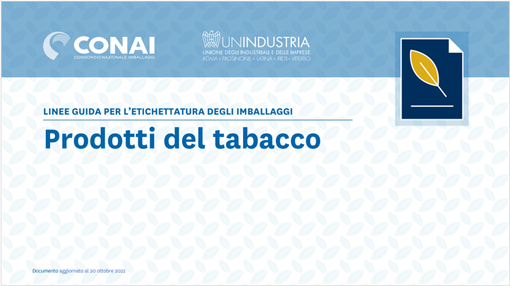 Linee Guida per l etichettatura ambientale i prodotti del tabacco