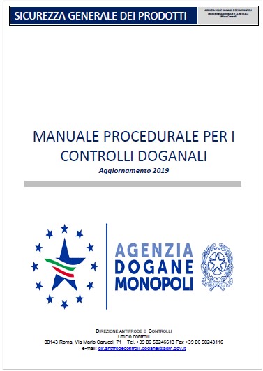 Manuale procedurale per i controlli doganali dei prodotti CE   ADM 2019
