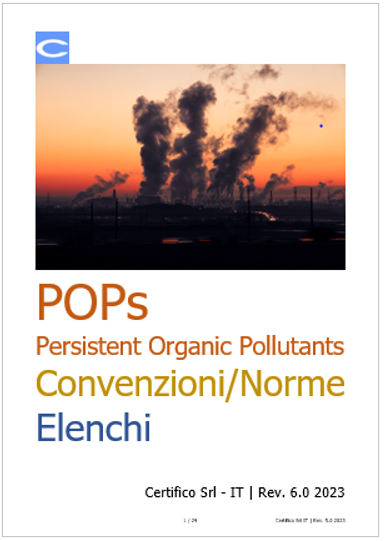 POPs   Persistent Organic Pollutants   Convenzioni   Norme ed Elenchi 23 Marzo 2023