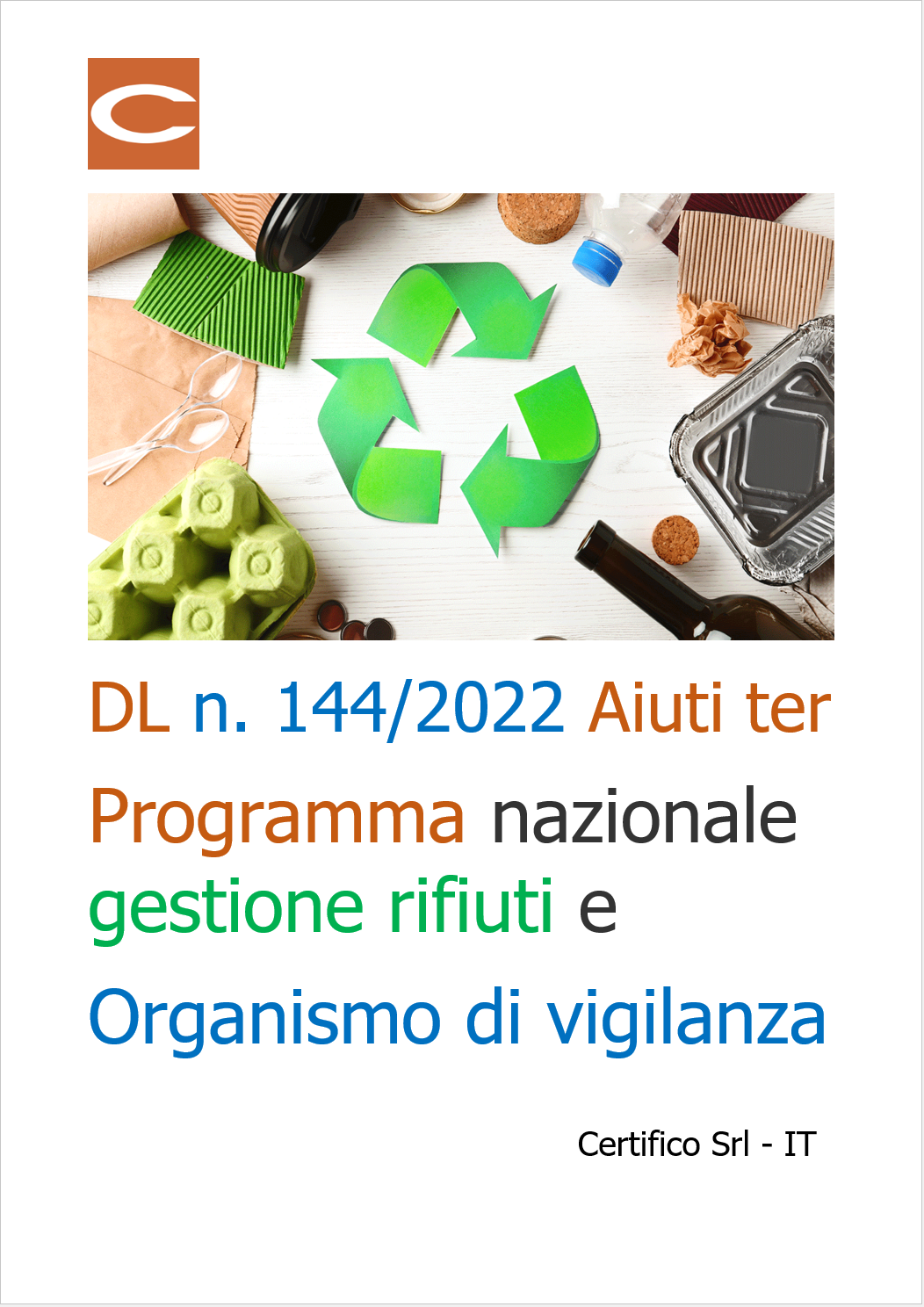Programma nazionale gestione rifiuti e istituzione Organismo di vigilanza