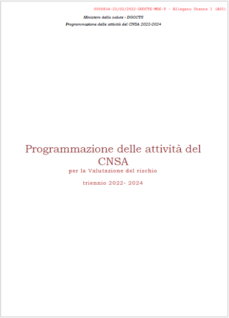 Programmazione delle attivit  del CNSA 2022 2024