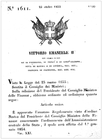 Regio Decreto n  1611 1953 Origini ADM