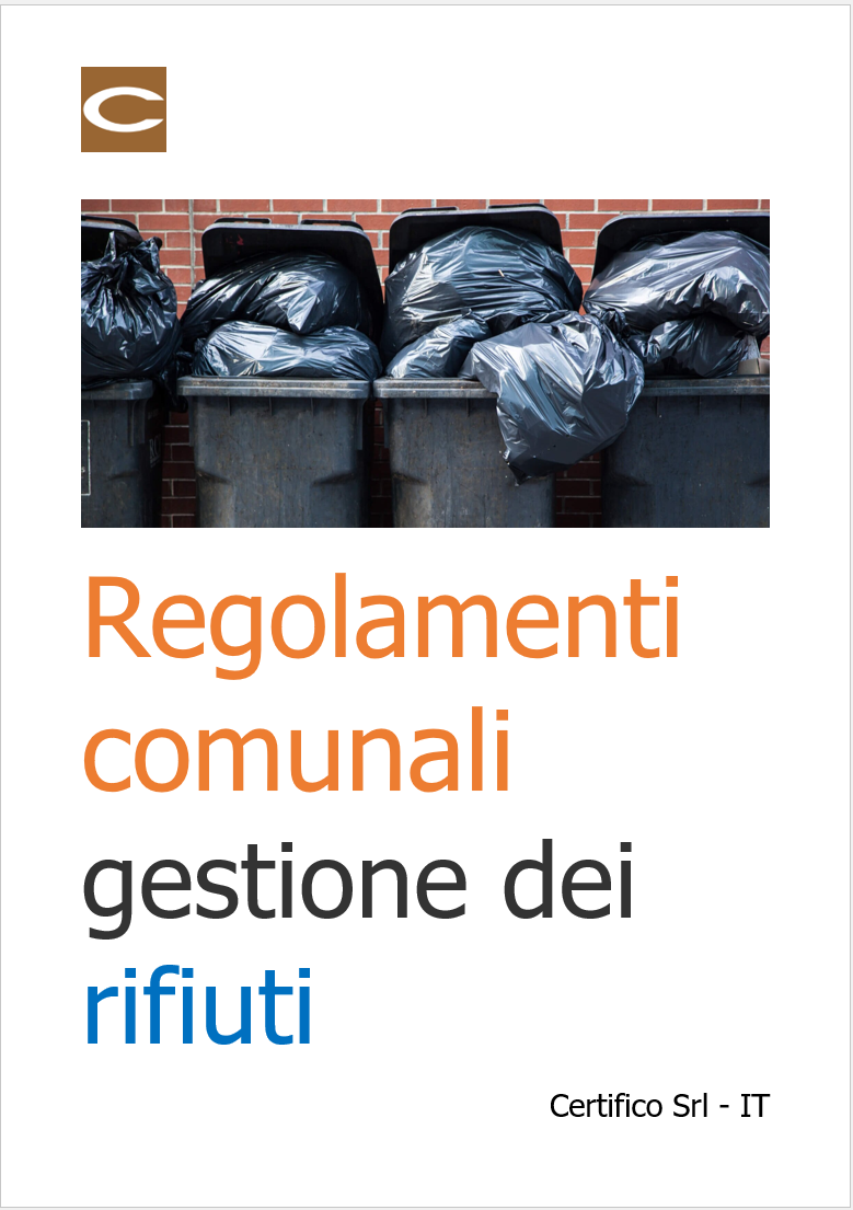 Regolamenti comunali gestione dei rifiuti