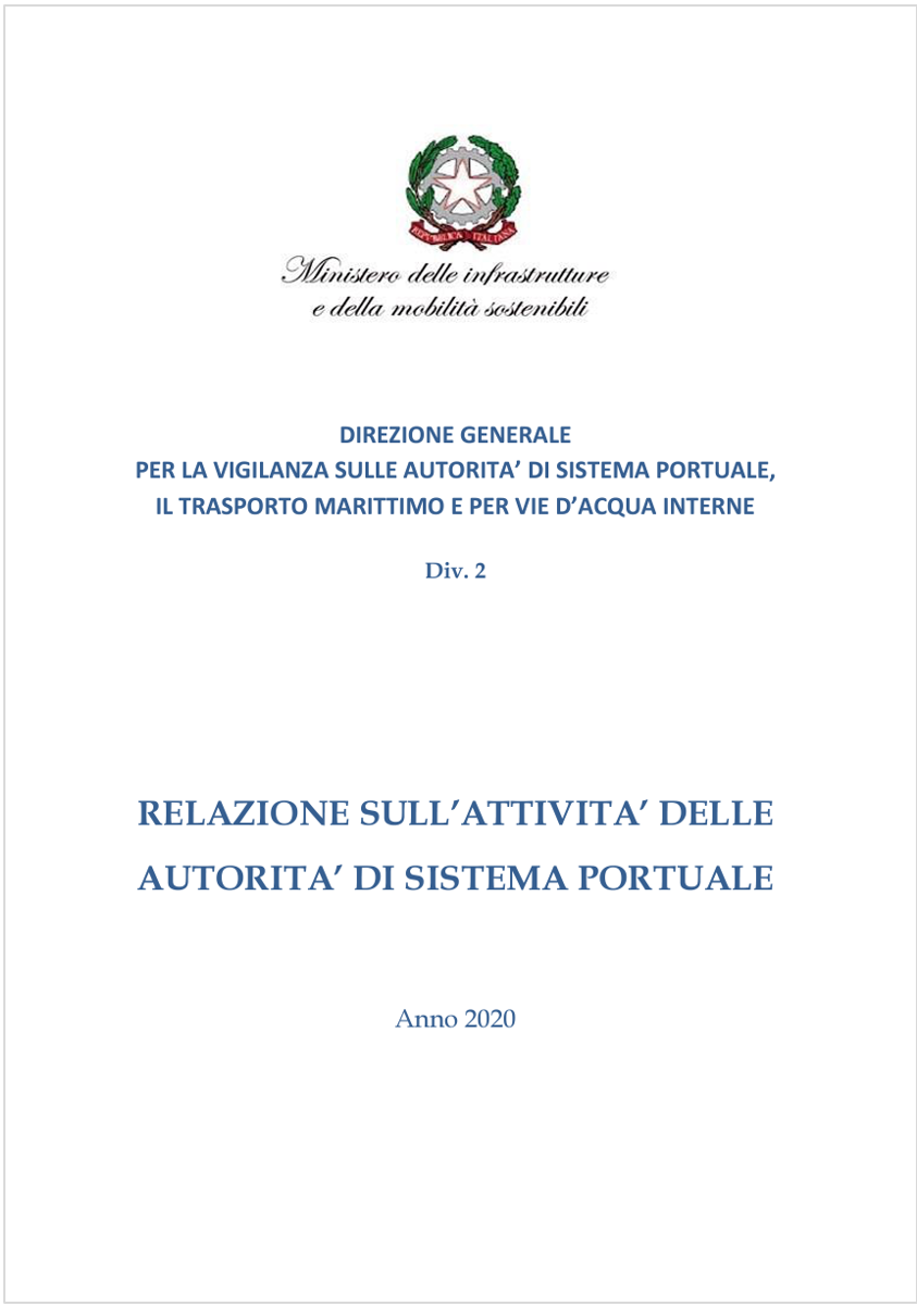 Relazione sull attivit  delle Autorit  di Sistema Portuale   Anno 2020
